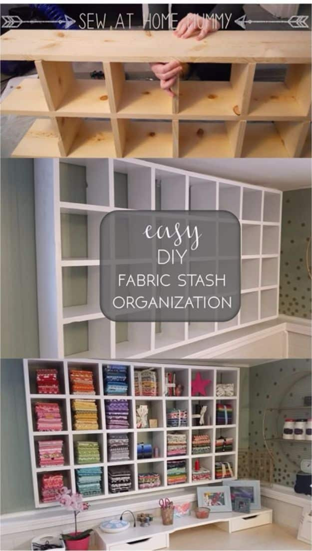 Storage Ideas For Craft Rooms / Storage and Design Tips for a Craft Room / There are plenty of organizational and craft storage ideas in here for all.