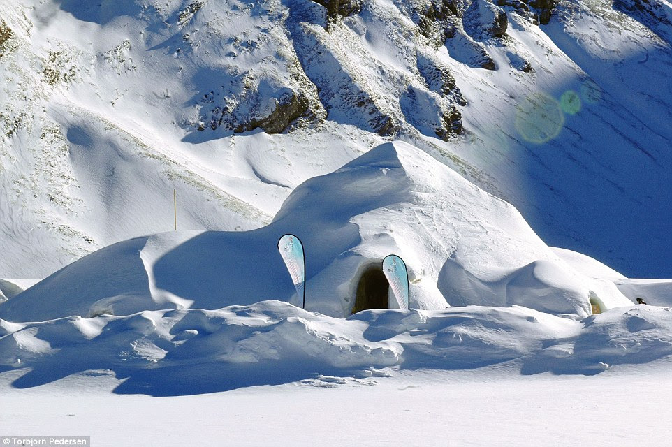 From the outside the Igloo Village appears unassuming but below the snow it's a creative winter wonderland