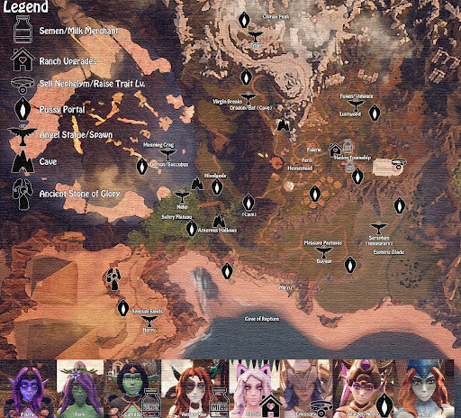 Breeders of the Nephelym: Alpha – Map (Labelled)