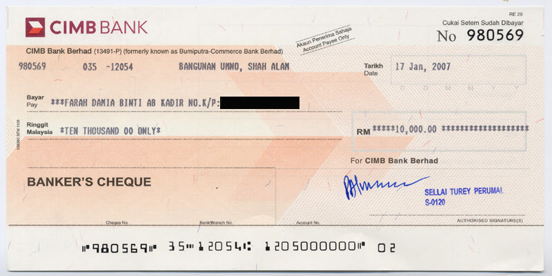 请问一下要如何才能申请到cheque book? - 保险、信托、金融 - 投资理财 - 论坛 - 佳礼资讯网