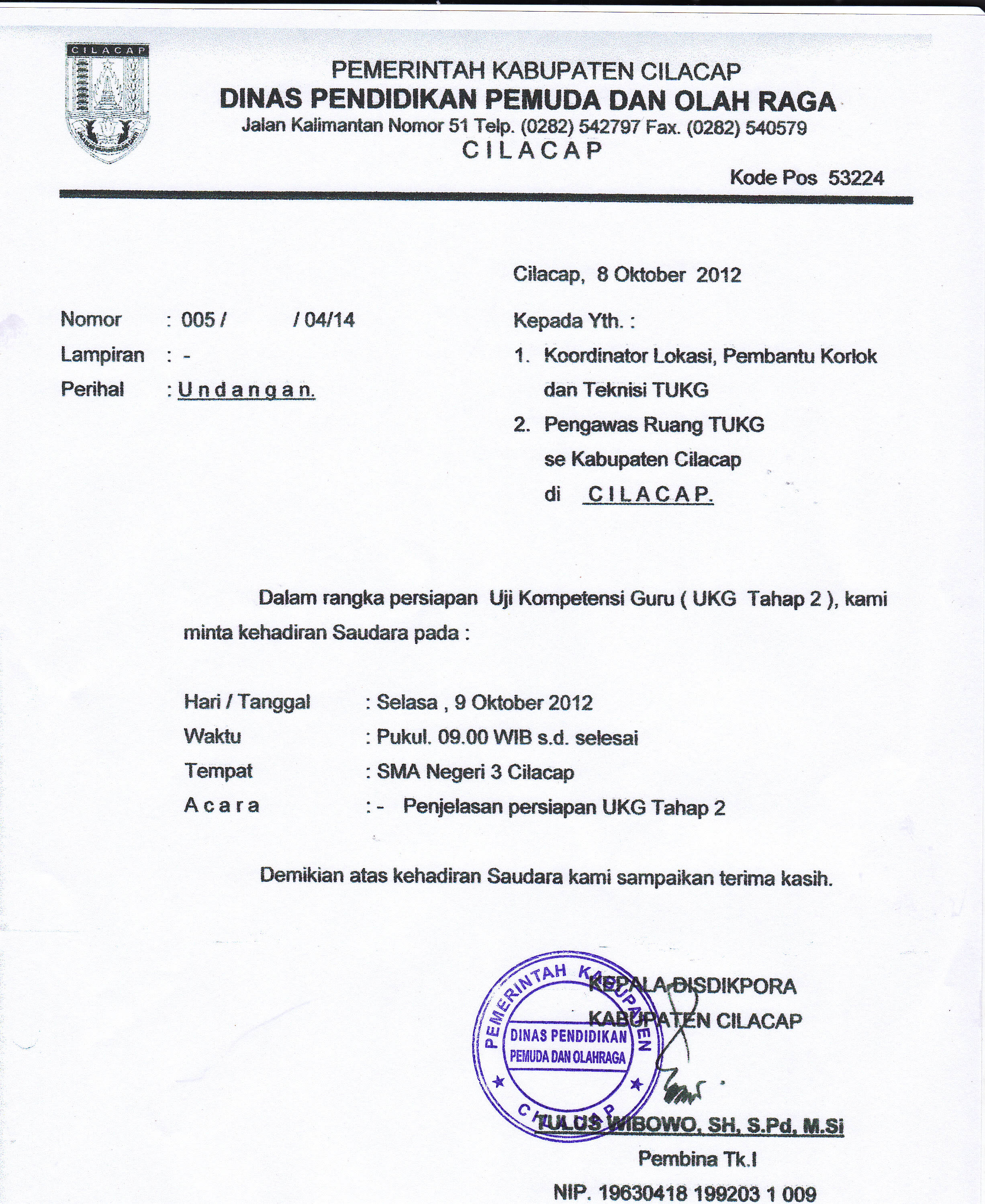 Sara Kratzer: CONTOH SURAT