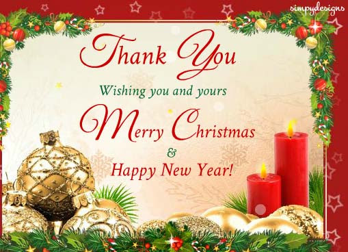 Thank You And Merry Christmas! Free Thank You eCards, Greeting Cards