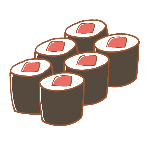 鉄火巻きのイラスト かわいいフリー素材が無料のイラストレイン