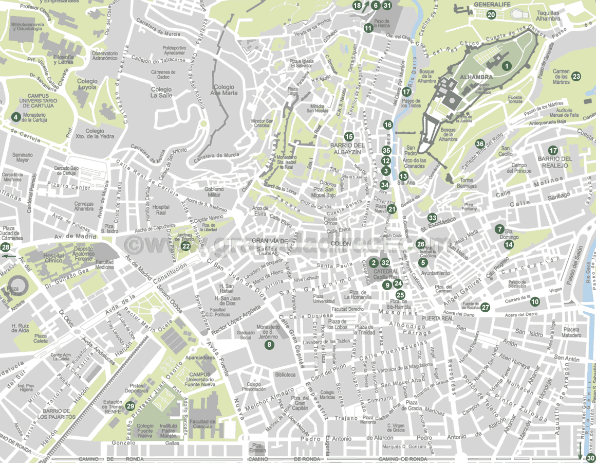 MAP OF GRANADA | ColoradoMap.org