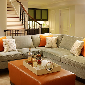 Gray Sectional - Contemporary - living room - Farrow & Ball Dimity ...