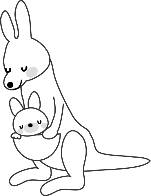 カンガルーのイラスト 無料イラストフリー素材