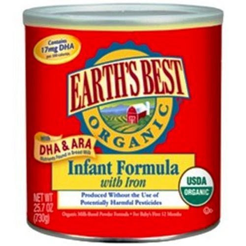 Earth's Best Organic Infant Formula with Iron, DHA, Canister