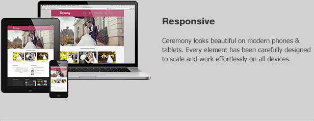 WordPress theme Ceremony - An Elegant Wedding Photography Theme (Photography)
