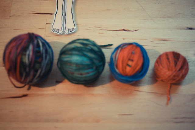 restos de lã para umas novas meias