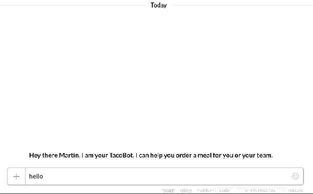 Using artificial intelligence, Slack users can order select menu items from their local Taco Bell restaurant without ever having to leave their desks.
