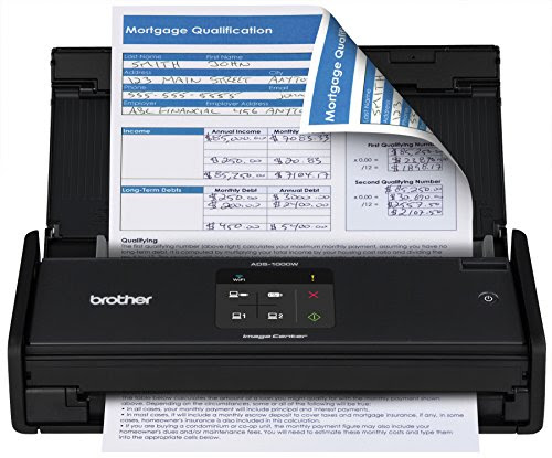 Brother ADS1000W Compact Color Desktop Scanner with Duplex and Wireless Networking