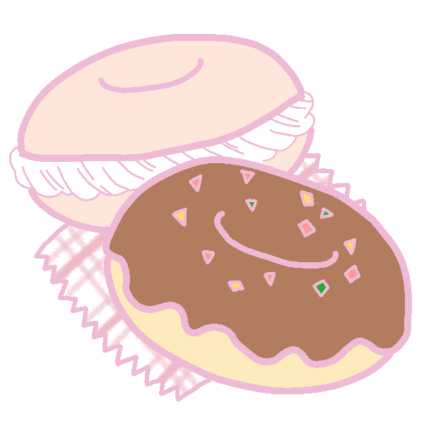 キュートなドーナツのイラスト かわいいフリー素材が無料のイラスト