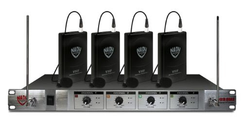 Nady 401XQUAD LT/O/E4FHE 4-CHANNEL Professional VHF Wireless Lavalier Microphone System