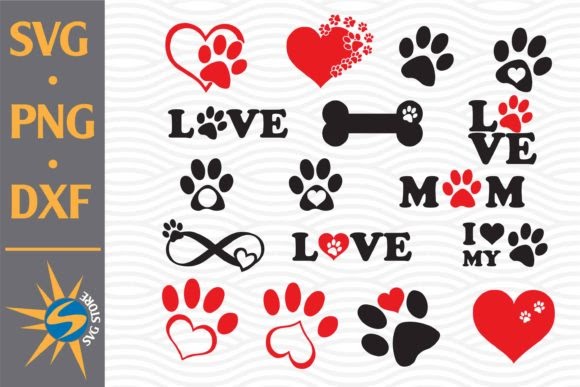 Crella Paw, Love Paw Print on Demands Design by SVGStoreShop Compatible with Cameo Silhouette Studio, Cricut and other cutting machines for any crafting projects.