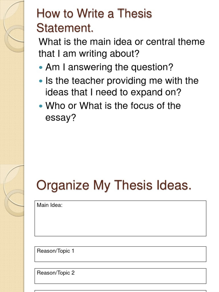 how to write a thesis statement for government