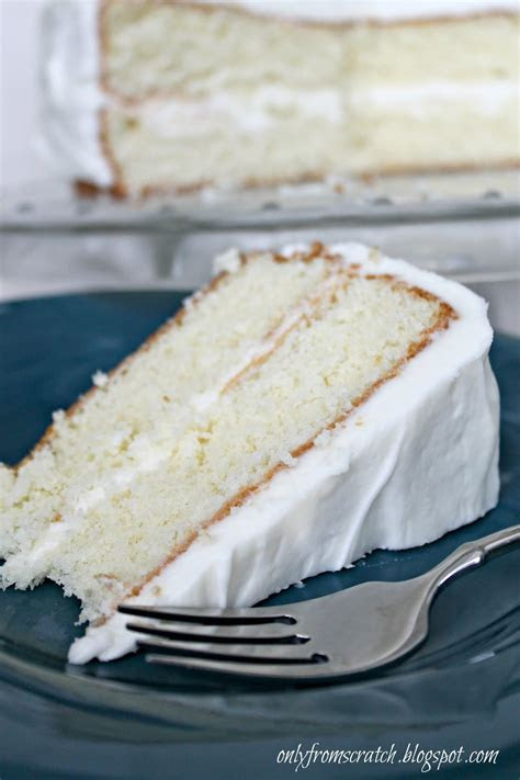 scratch simple layer cake  vanilla frosting