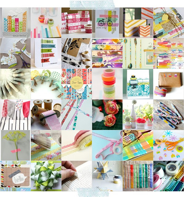 washi tape collage mel stampz