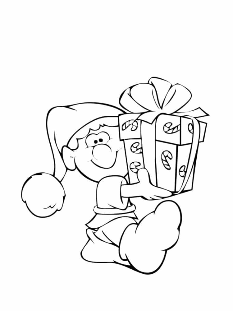 Coloriage lutin de Noël  20 modèles à imprimer