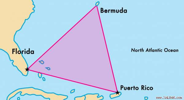 Tam giác Quỷ Bermuda nằm ở Bắc Đại Tây Dương, giữa Bermuda, Puerto Rico và Florida của Mỹ