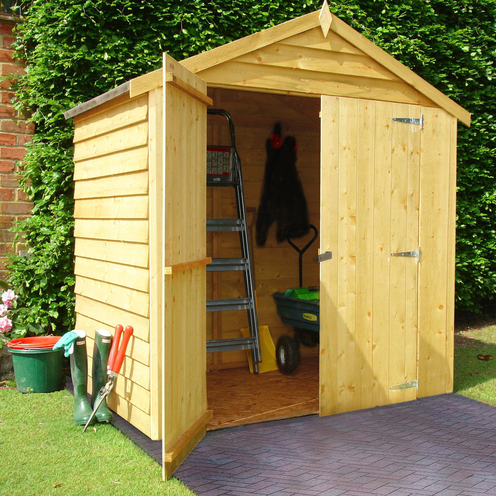 6x4 apex overlap wooden shed departments diy at b&q