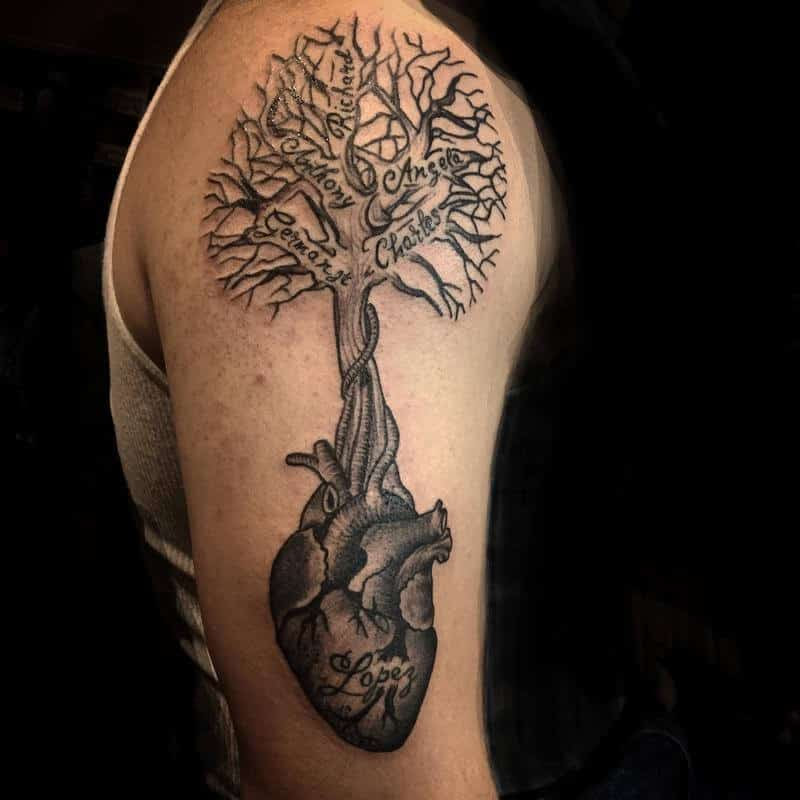 family tree tattoos for men