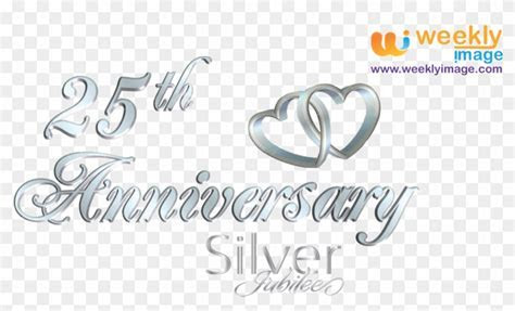 Silver Anniversary Clipart   25th Wedding Anniversary Png  
