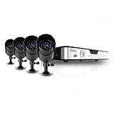 ZMODO 4 Channel Recorder CCTV Surveillance Security System Waterproof Outdoor IR Night Vision Video Cameras Remote Network Smartphone Viewing No Hard Drive