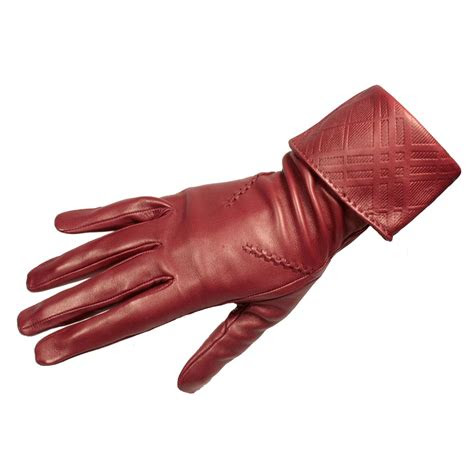 burberry womens leather gloves emily embossed burglo