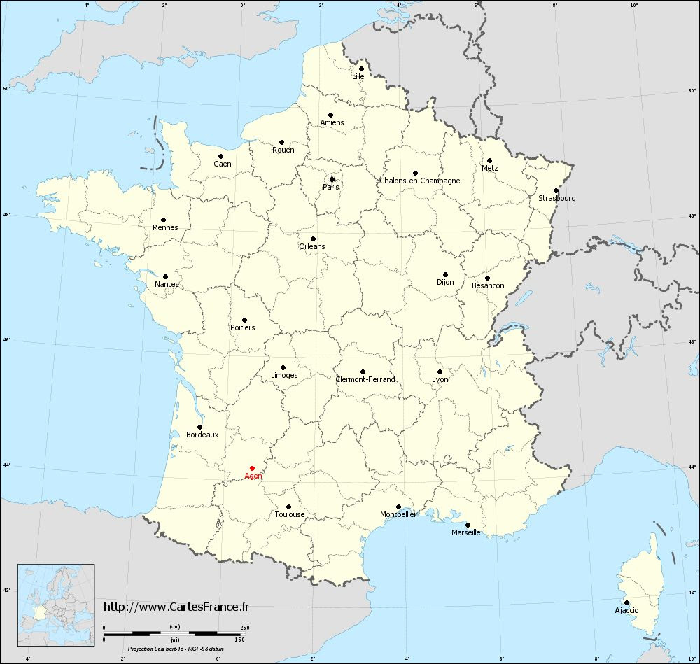 carte de france agen CARTE AGEN : cartes d'Agen 47000