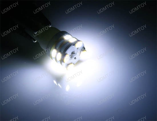 New!!! 360-Degree Shine Super Bright Xenon White or Ultra Blue 12-SMD T10 LED Wedge Light Bulbs 168 194 2825 921