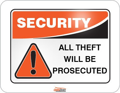 theft sign