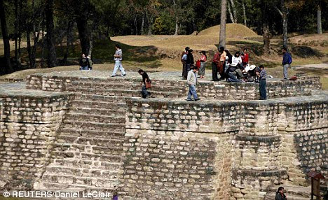 Sacred: Mayan priests prepare for a cleansing ceremony at the ruins of Iximche in the town of Tecpan, Guatemala 