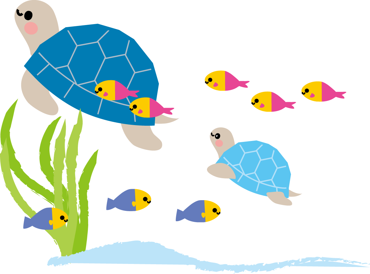 海の生き物のイラスト 無料イラストフリー素材