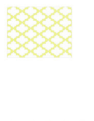 A2 card size  landscape or Horizontal Chartreuse sketched Moroccan Tile LARGE SCALE