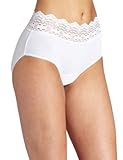 Olga Women's Secret Hug Nylon Scoops Halfpant, White, Size 5
