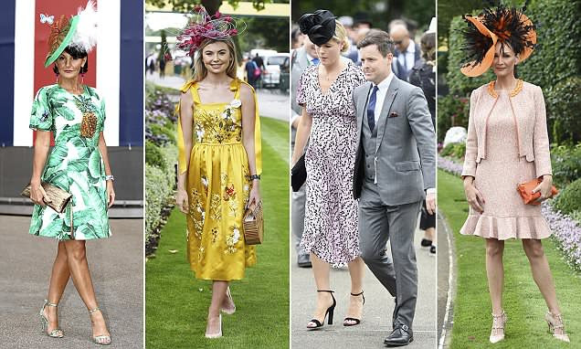 Foliões Royal Ascot colocar em um display colorido no segundo dia