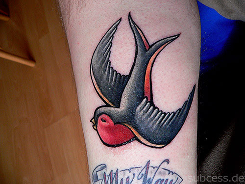 Swallow Leg Tattoo