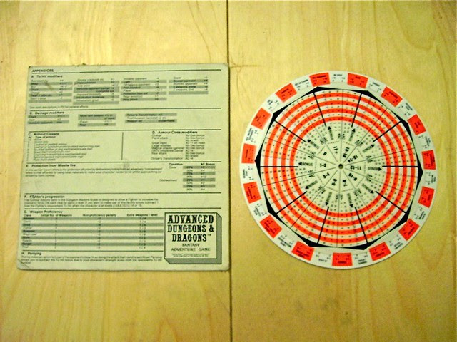 AD&D Fighting Wheel Game Aid #1 - Back