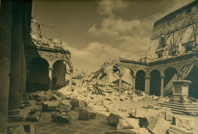 Alcázar de Toledo destruido en la Guerra Civil. Fotografía de Pelayo Mas Castañeda. Causa de los mártires de la persecución religiosa en Toledo