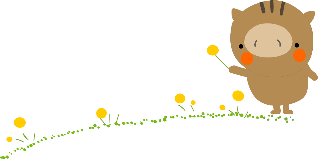 イノシシとうりぼうのイラスト 無料イラスト フリー素材