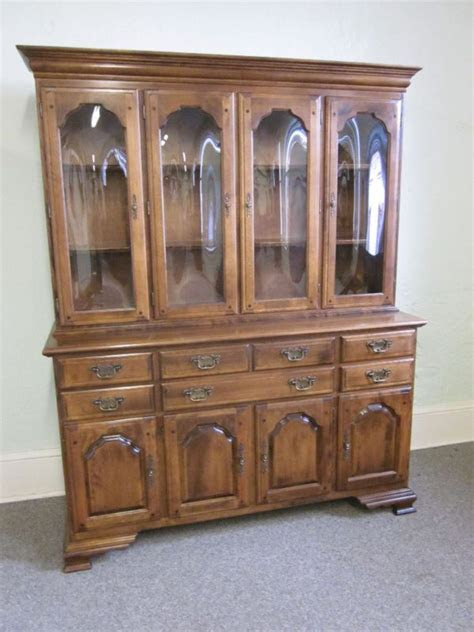 temple stuart rockingham bubble glass maple breakfront