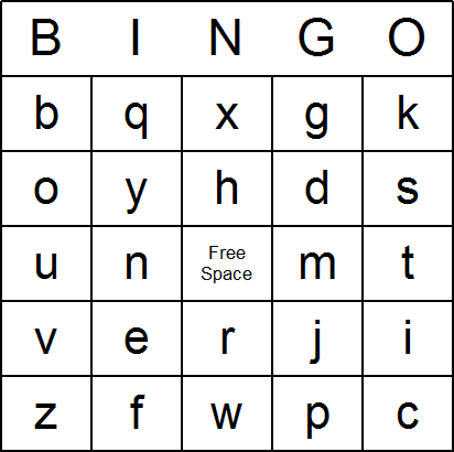 alphabet bingo cards free printable and available for immediate