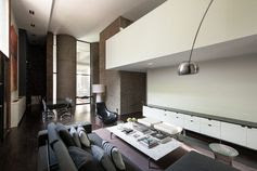 Sleek and sexy interiors in a London apartment that's currently on the market.