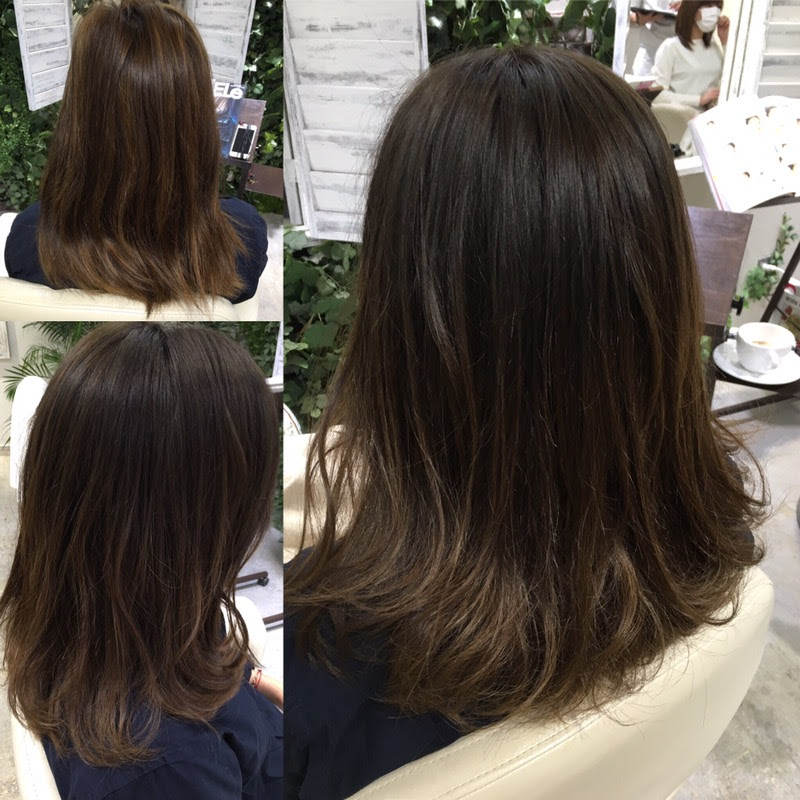 外国人風カラー アッシュ系自然なグラデーションのソンブレカラー ミネコラ質感矯正 などヘアケア トリートメントに特化した渋谷の美容室セルサスの公式サイトです