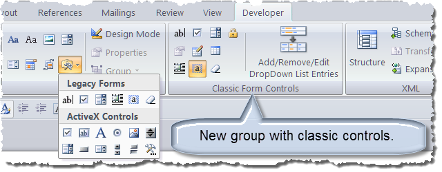 Developer Tab in Microsoft Word 2007-2021 (365)