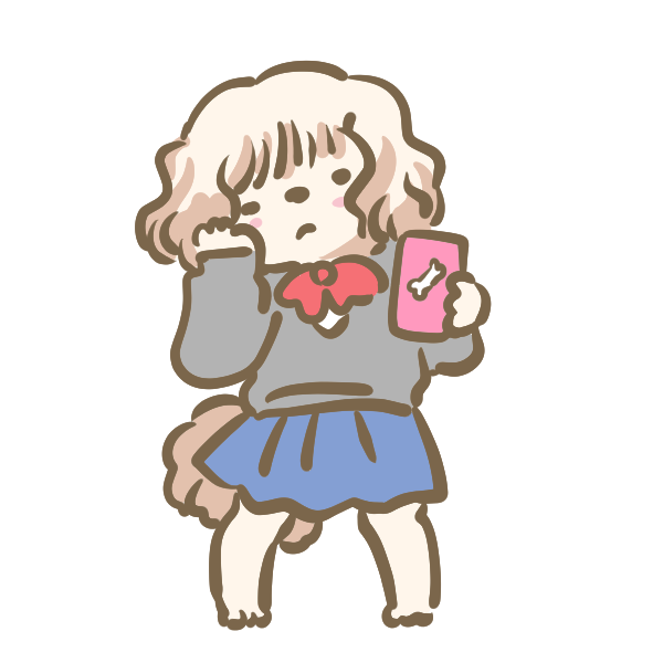 犬の女子高生のイラスト かわいいフリー素材が無料のイラストレイン