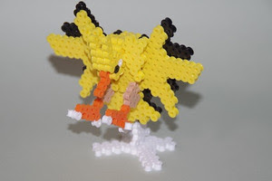 アイロンビーズ ポケモン サンダー 3dperlerbeadsお手軽頑固な立体アイロンビーズ