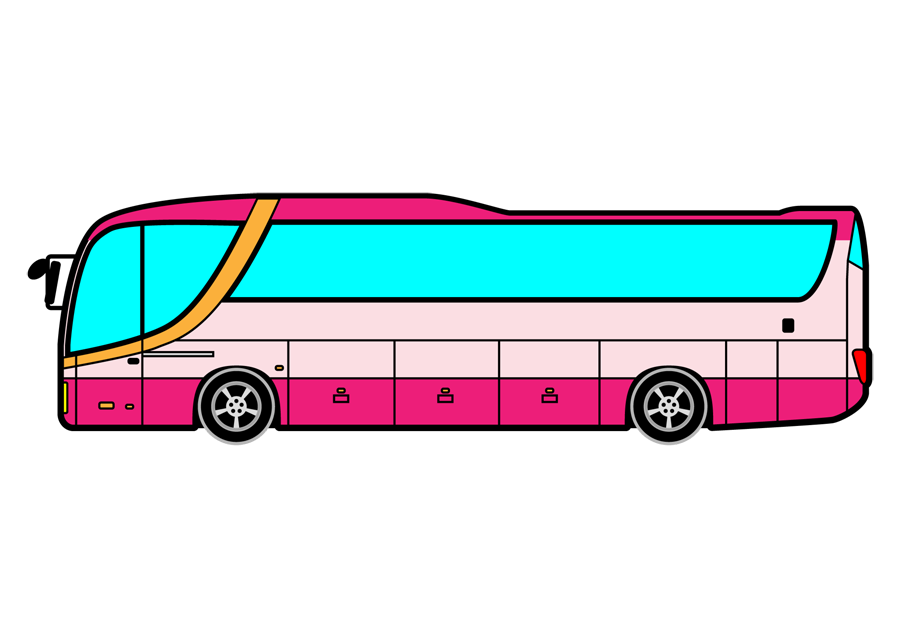観光バスのイラスト