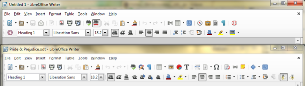 LibreOffice 4.4 toolbar