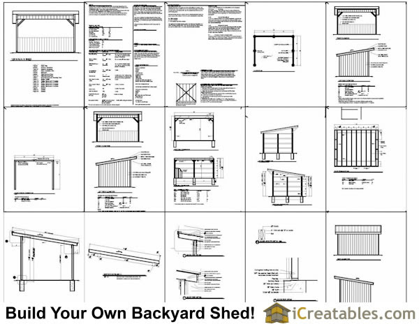 12x16 Run In Shed Plans